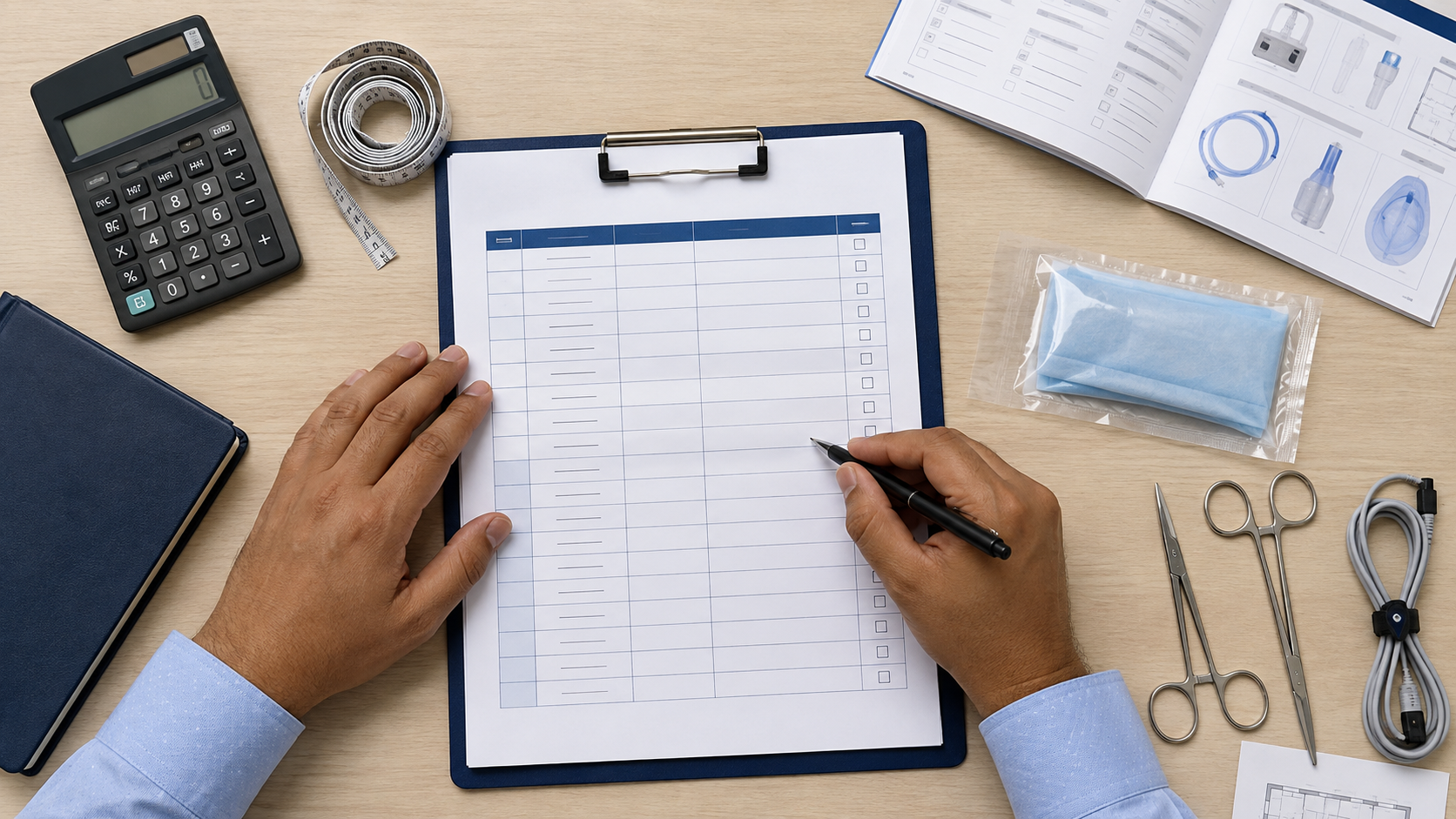 Chennai medical procurement team preparing a supplier-ready requirement list